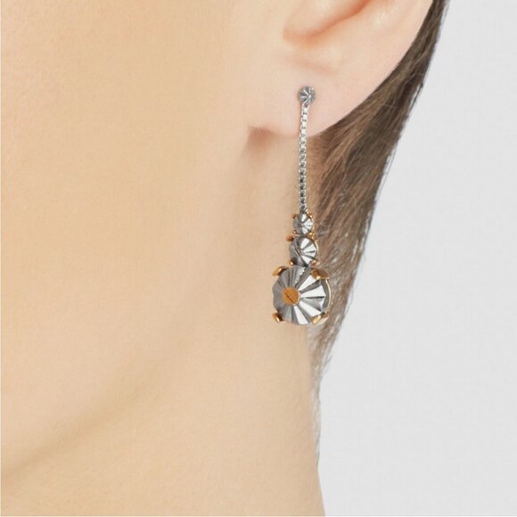 Coach Daisy Rivet Drop Earrings 90941 SV/GD - Picture 1 of 5